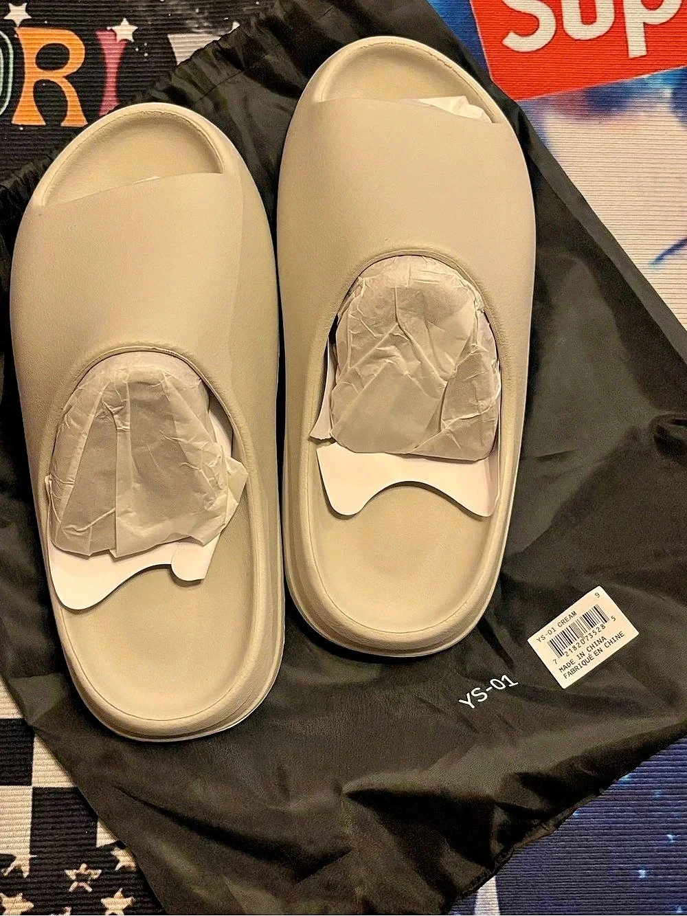 Cream Slide Sandals US 9 NWT